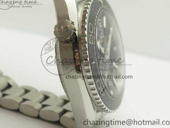 0407 Trendy Planet Ocean 43.5mm SS VSF 1:1 Best Edition Black Ceramic Bezel and Dial on SS Bracelet A8900 Super Clone 7973